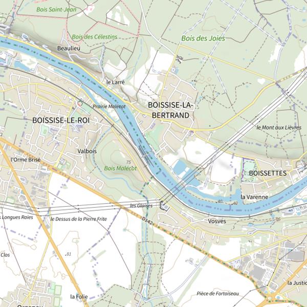 Plan cartographique de Seine Le Gardon du Lys