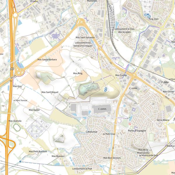 Plan cartographique de Serrat d'en Vaquer