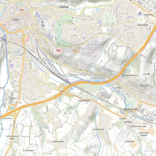 Plan cartographique de Seuil de dérivation de Graindin