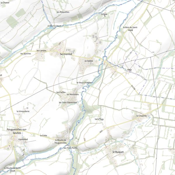 Plan cartographique de Seuil de dérivation du Moulin d'Ingy