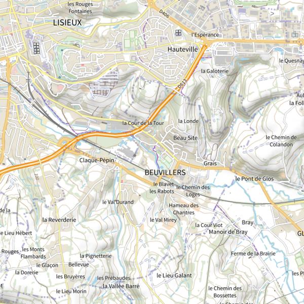 Plan cartographique de Seuil de l'usine Laniel