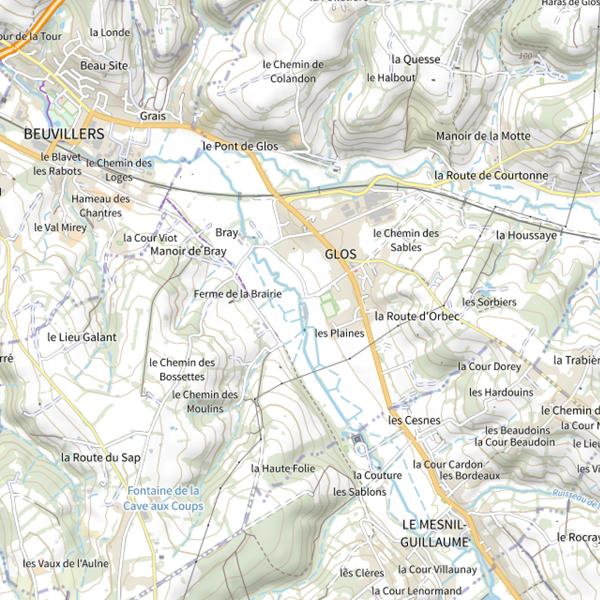 Plan cartographique de Seuil des usines Bret