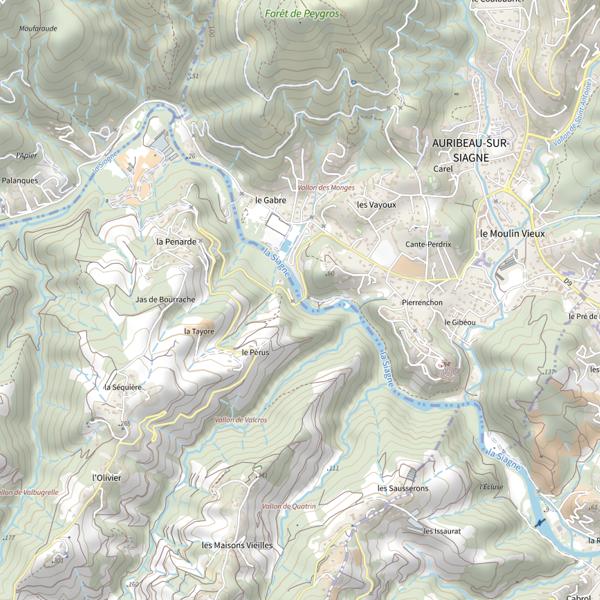 Plan cartographique de Siagne