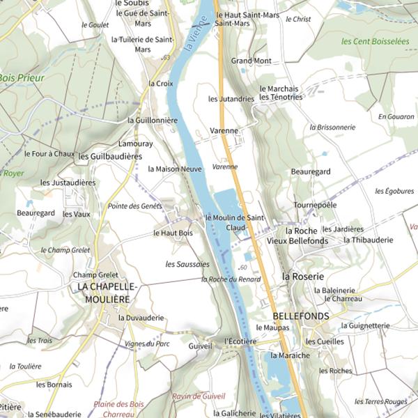 Plan cartographique de Site de Bellefonds
