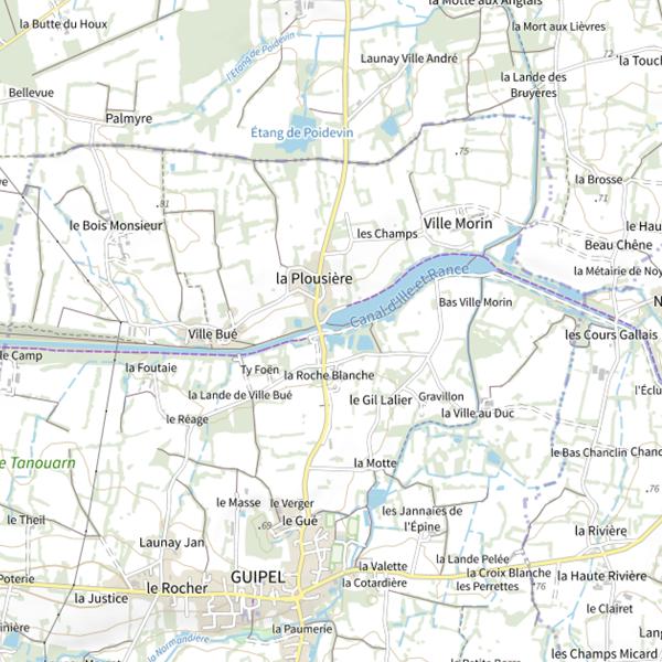 Plan cartographique de Site de la Plousière