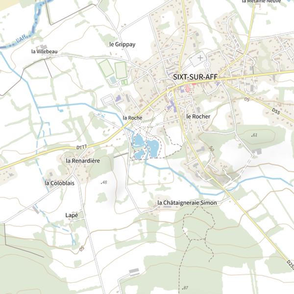 Plan cartographique de Site de la Roche