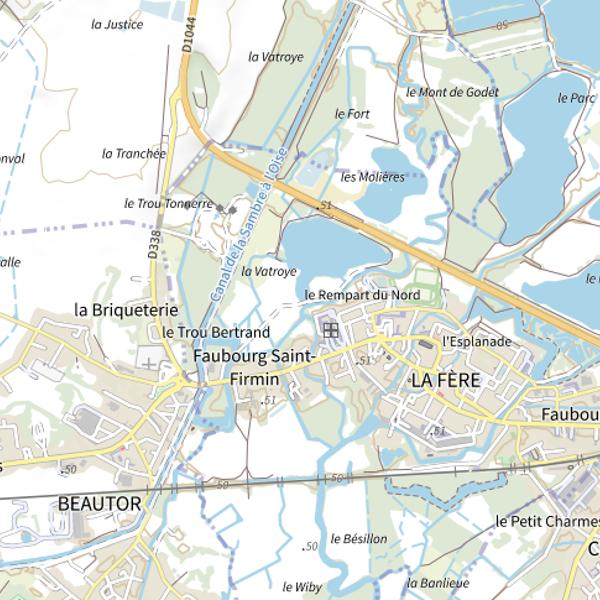 Plan cartographique de Site de La Vatroye
