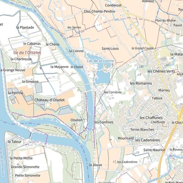 Plan cartographique de Sorgues