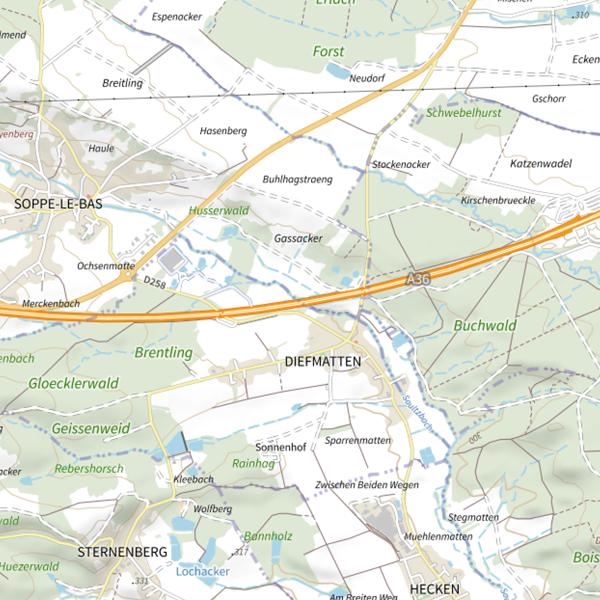 Plan cartographique de Soultzbach