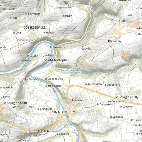Plan cartographique de Source de la Hère