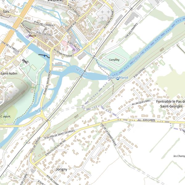 Plan cartographique de Source Marot