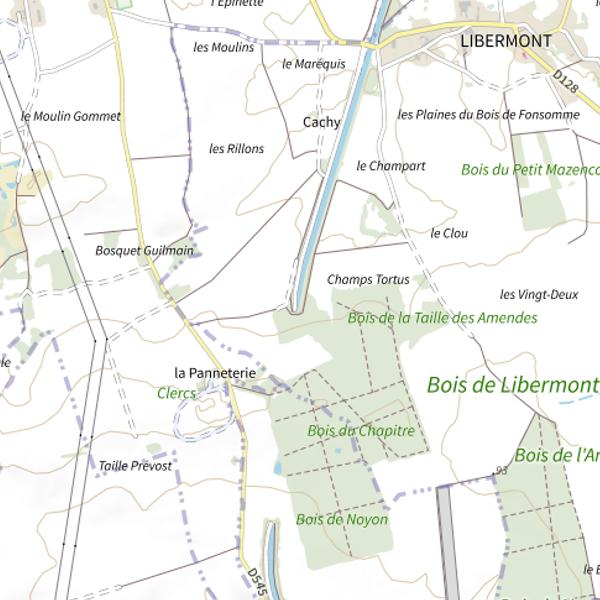 Plan cartographique de Souterrain de Libermont