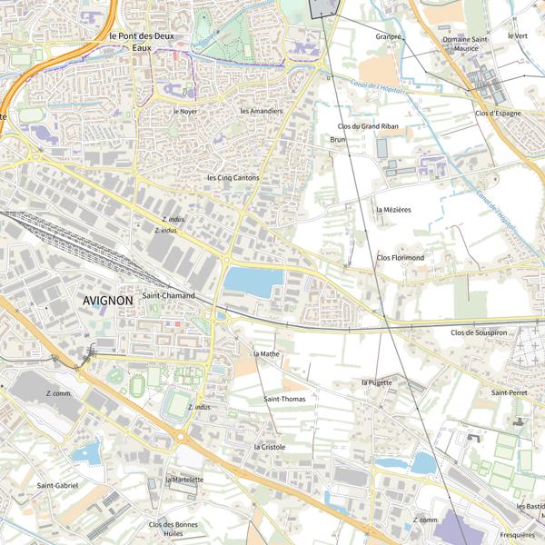 Plan cartographique de St Chamand - Float tube