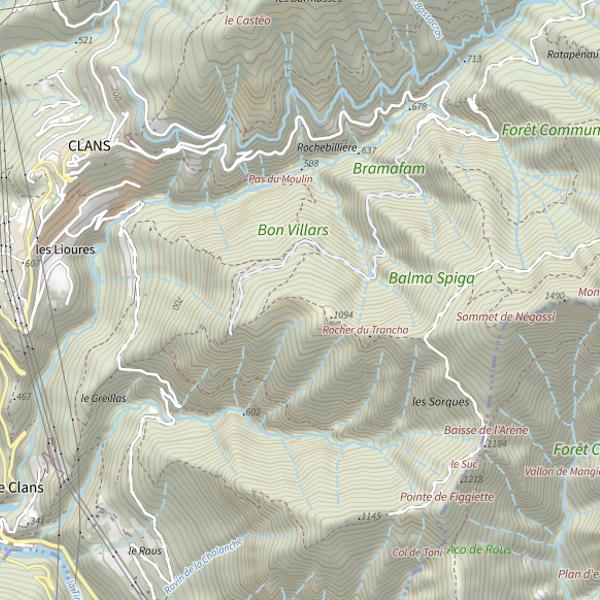 Plan cartographique de St Sauveur
