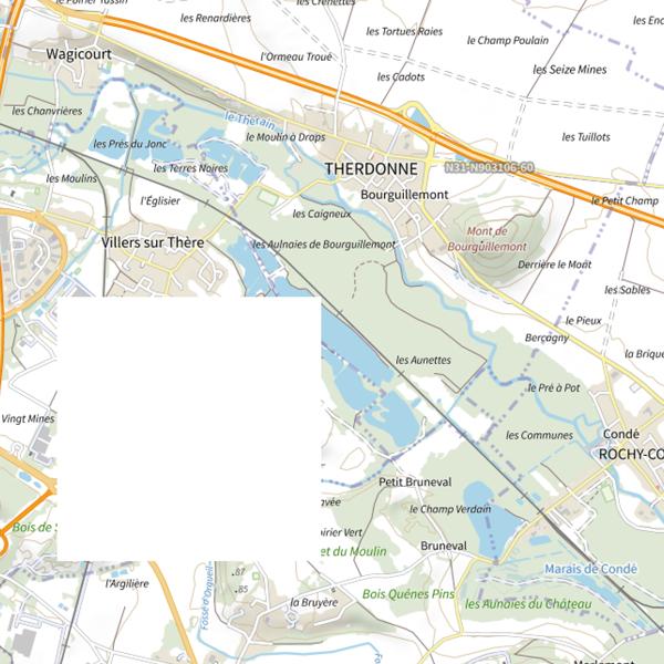 Plan cartographique de Station Nautique du Frêne