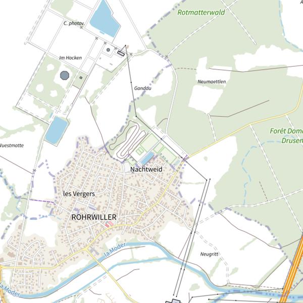 Plan cartographique de Stockacker