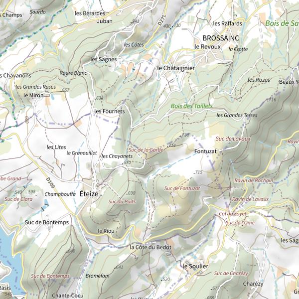 Plan cartographique de Suc de la Garde