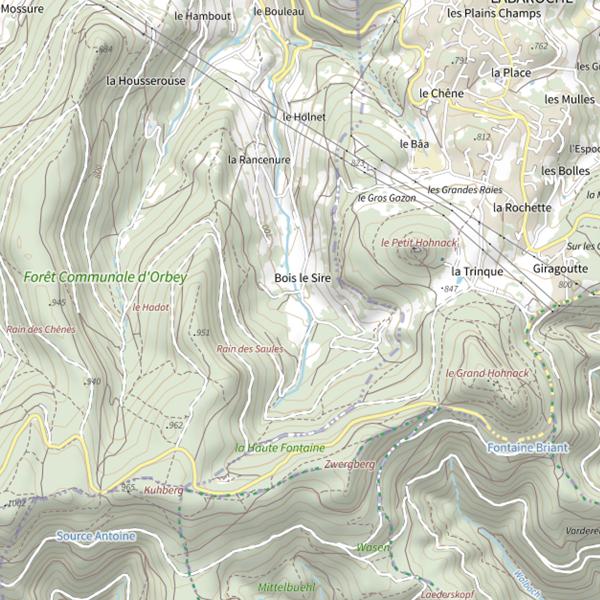 Plan cartographique de Tannach