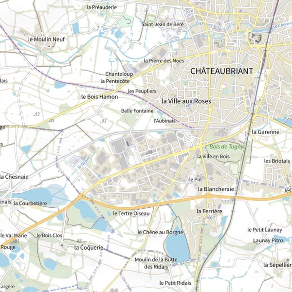 Plan cartographique de Tentation Pêche