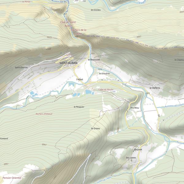 Plan cartographique de Terre Des Lacs