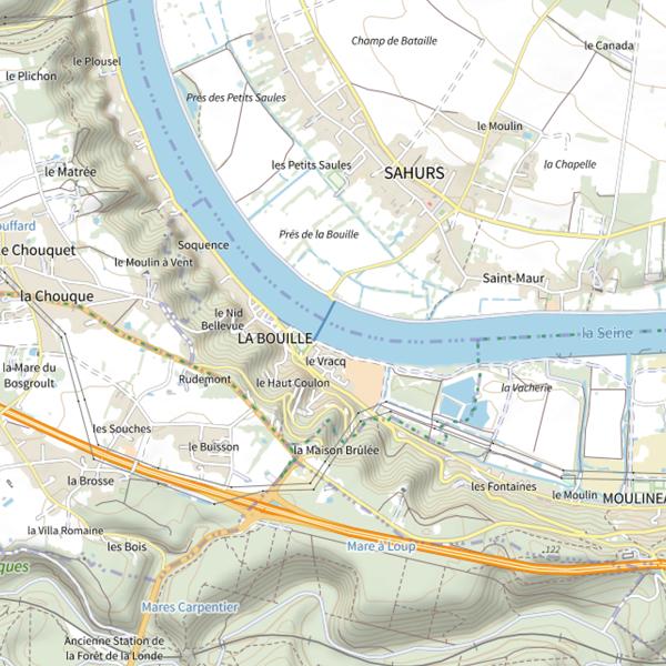 Plan cartographique de Territoire du port autonome de Rouen