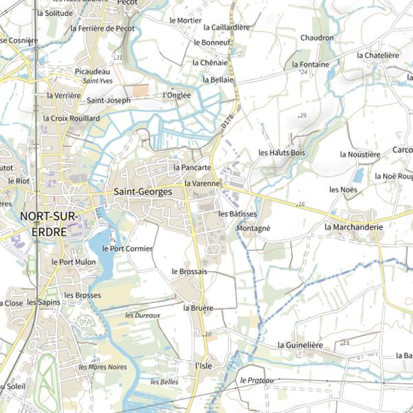 Plan cartographique de Territoires nature 1 Rue de Bretagne
