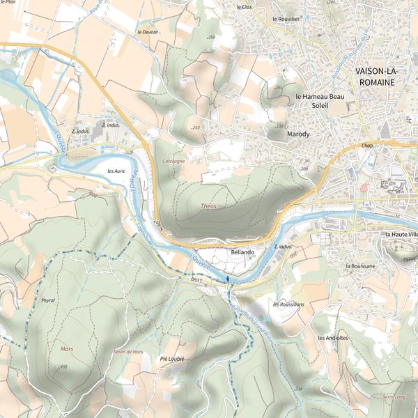 Plan cartographique de Théos