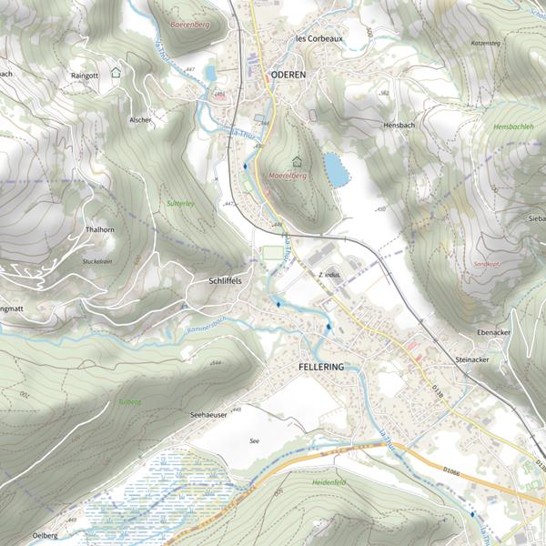 Plan cartographique de Thur
