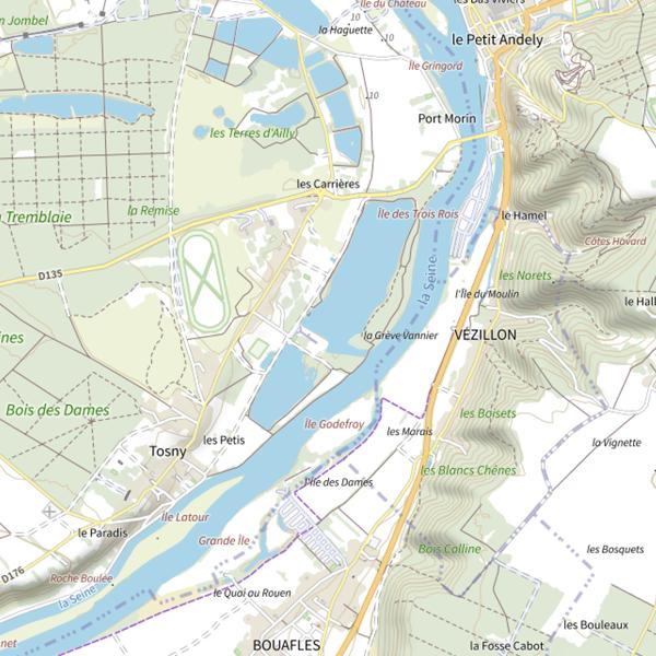 Plan cartographique de Tosny