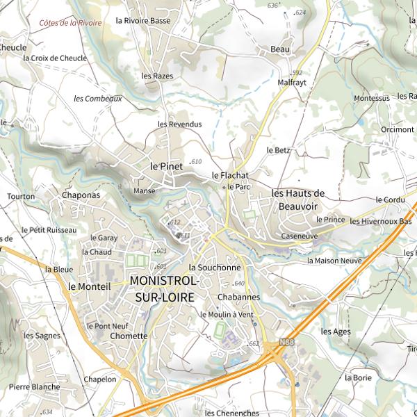 Plan cartographique de Tous le bassin versant du Foltier