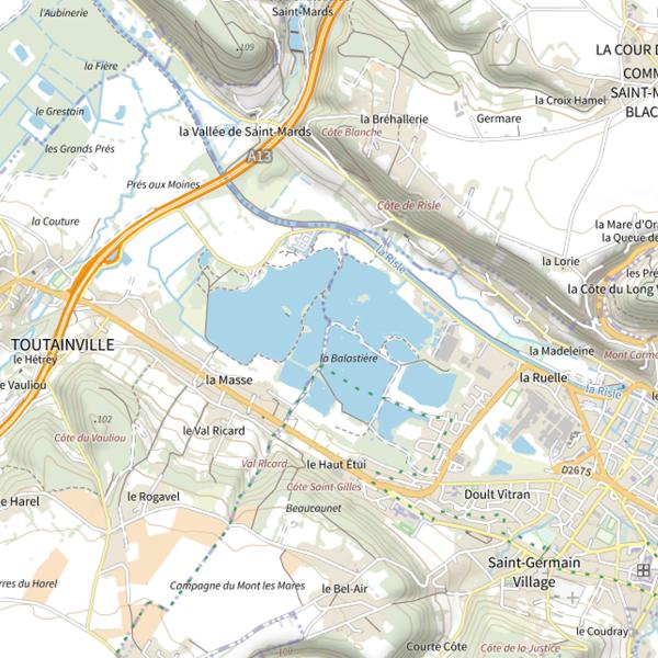 Plan cartographique de Toutainville