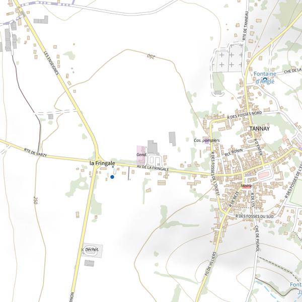 Plan cartographique de U Express Tannay