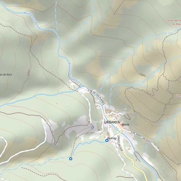 Plan cartographique de Urbanya