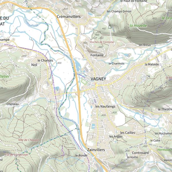 Plan cartographique de Vagney