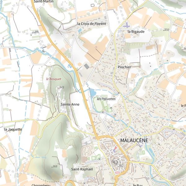 Plan cartographique de Vaison - Les Palivettes
