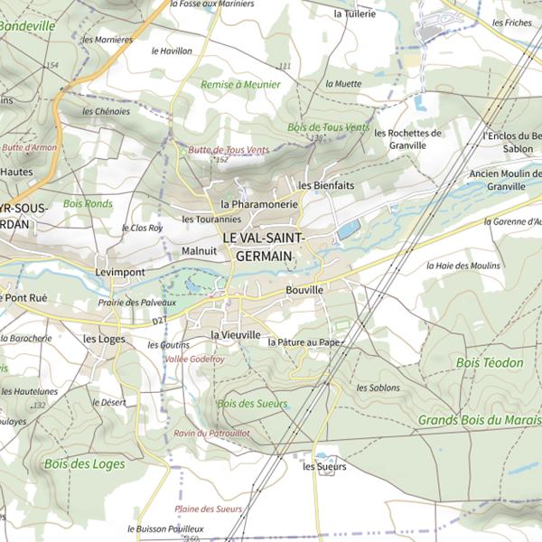 Plan cartographique de Val Saint Germain