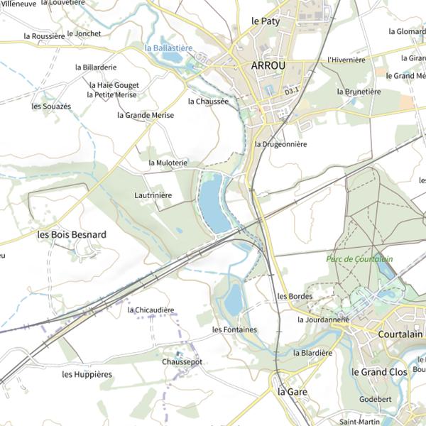 Plan cartographique de Vald’Yerre Plan d'Eau du Pont Foulon
