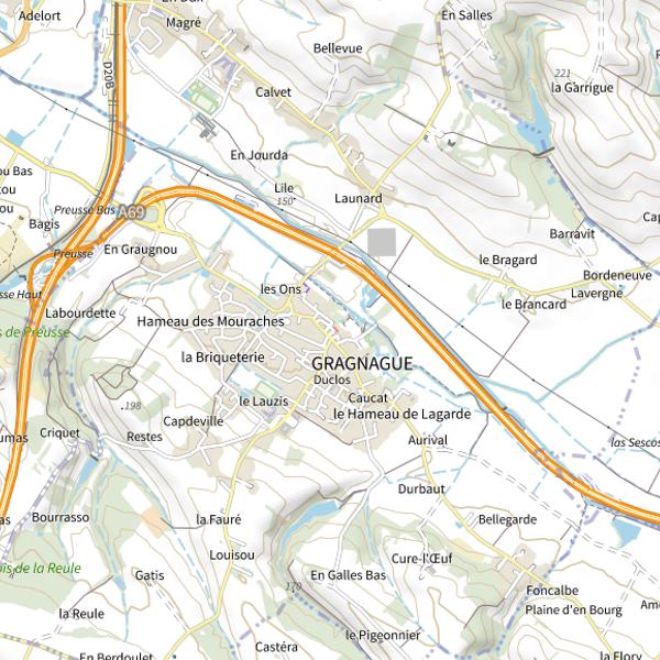 Plan cartographique de Vallee du Girou