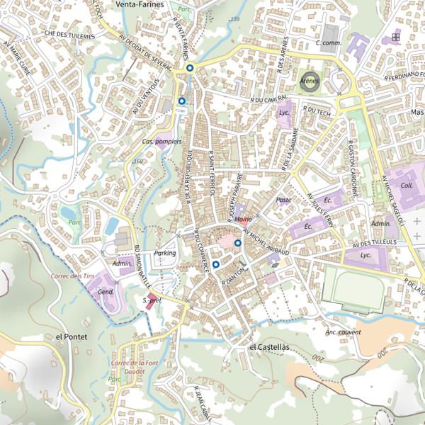 Plan cartographique de Vallespir Tourisme - Antenne de Céret