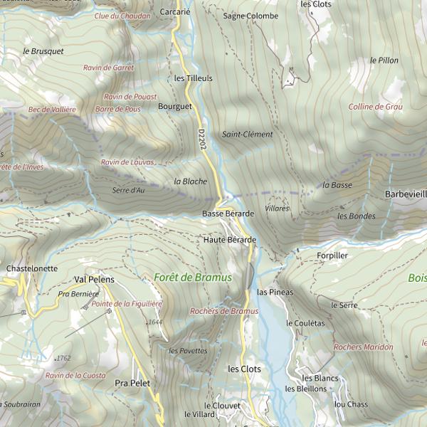 Plan cartographique de Vallon de Chastelonnette