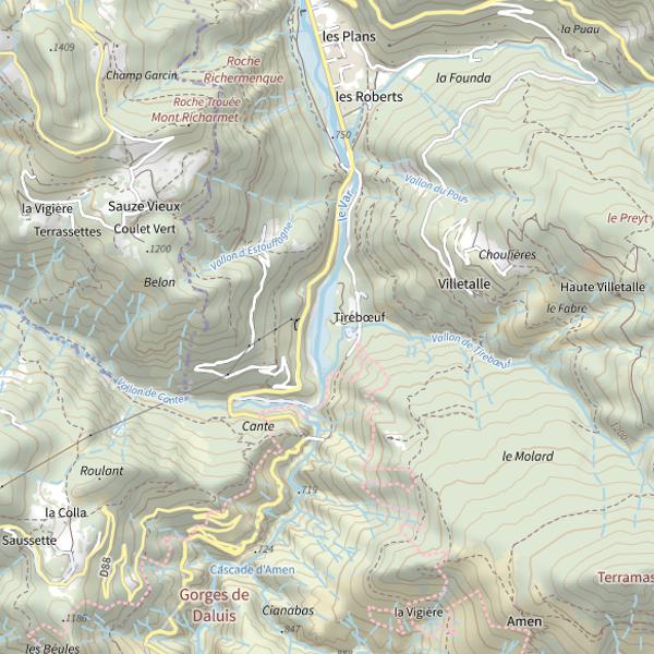 Plan cartographique de Vallon de Tireboeuf