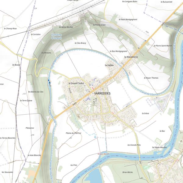 Plan cartographique de Varreddes-Germigny-Congis