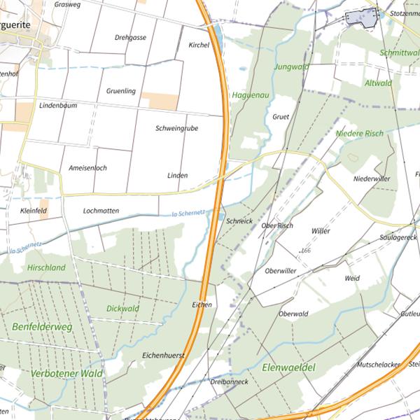 Plan cartographique de Viehgraben