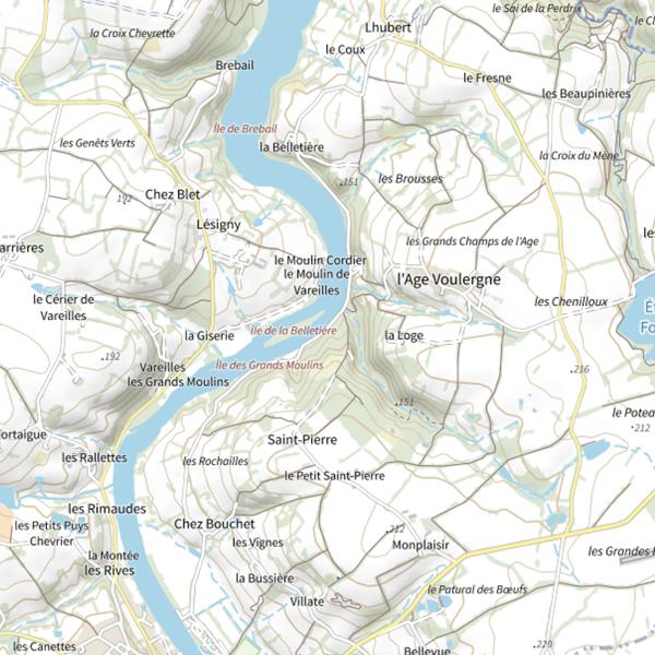 Plan cartographique de Vienne (Availles-Limouzine)