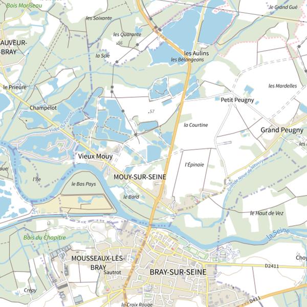 Plan cartographique de Vieux Mouy