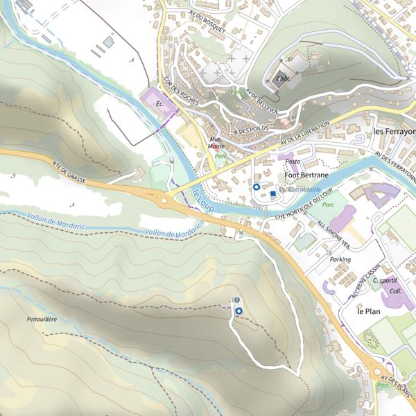 Plan cartographique de Villeneuve-Loubet