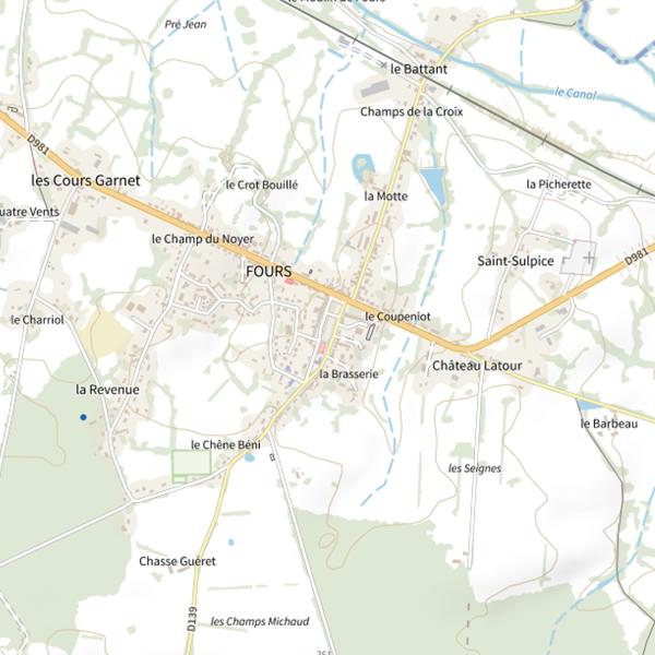 Plan cartographique de Vival (Nièvre)