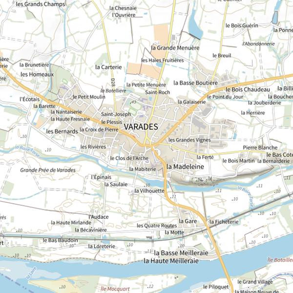 Plan cartographique de Votre marché