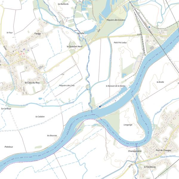 Plan cartographique de Vouge (La)