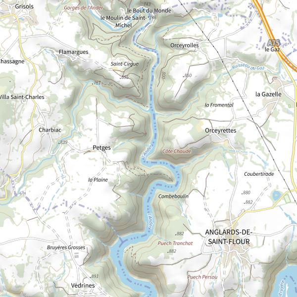 Plan cartographique de Zone de Petges (commune de Saint-Georges)